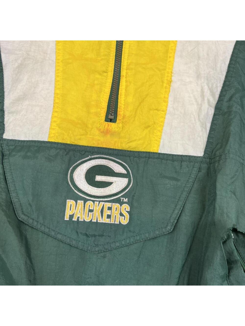 vintage green bay packers starter quarter zip puffer jacket size large - Picture 3 of 7